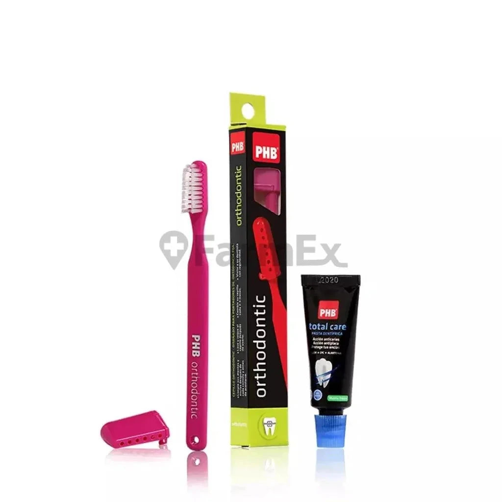 Cepillo Dental PHB "Orthodontic" con Pasta Total Care 15 ml Farmex-Pluxee-Persistente